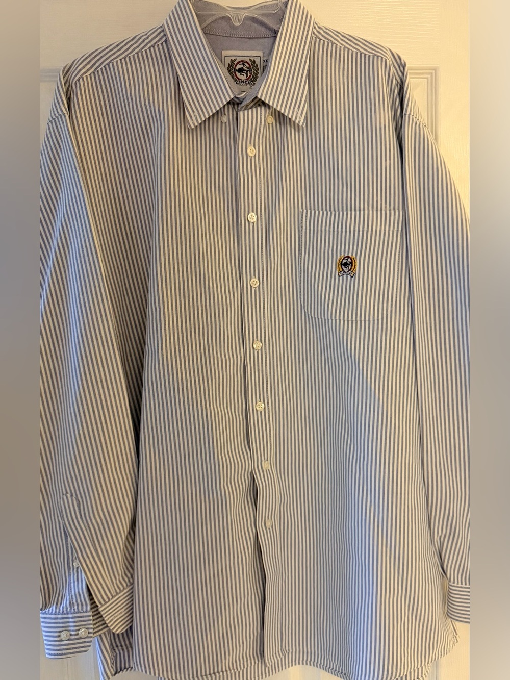 Cinch 100% Cotton Striped Men’s 2XL Long Sleeve Button Down Shirt